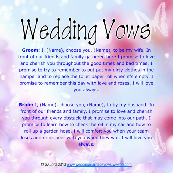 How to write good wedding vows